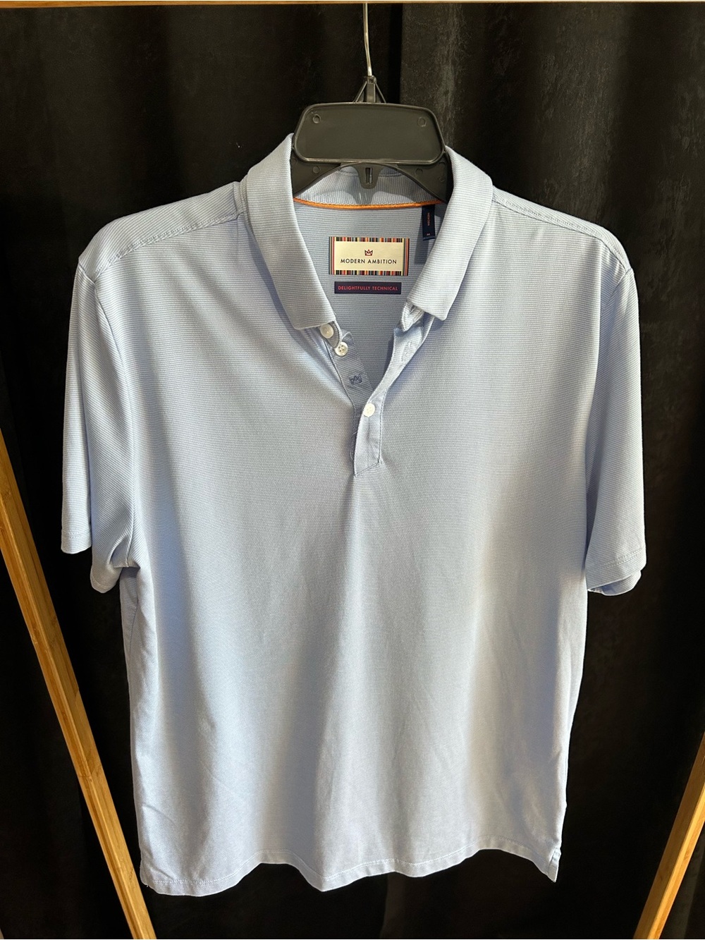 Modern Amusement Men's Classic Light Blue Polo